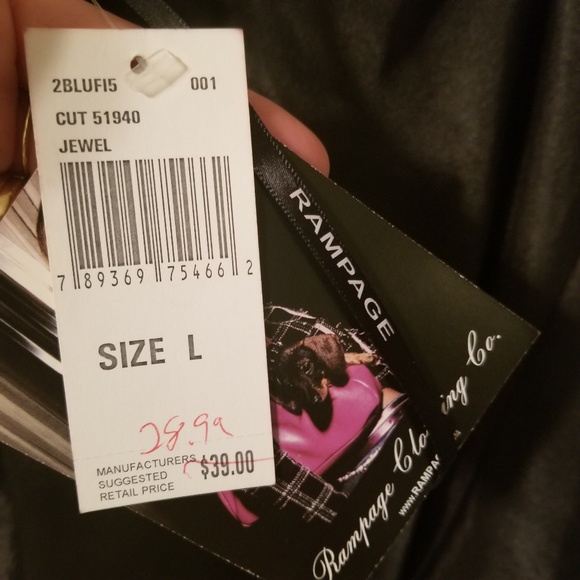 Rampage Black Satin Jeweled Camisole - Picture 3 of 3